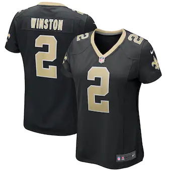 womens nike jameis winston black new orleans saints game je